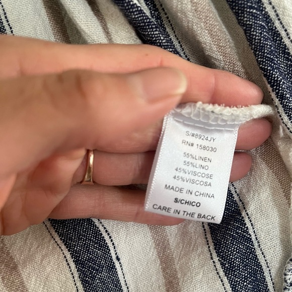 Linen Blend Striped Blazer - Picture 5 of 5